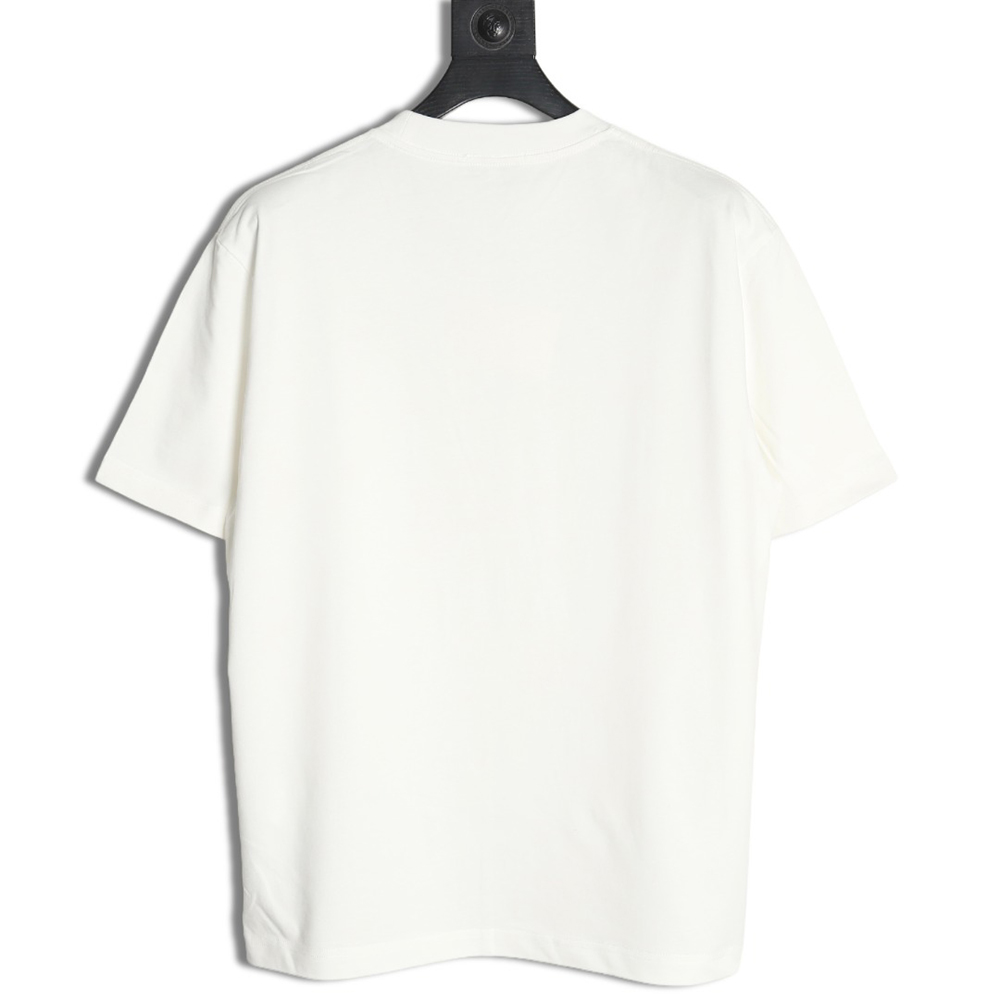Loewe & Hals Moving Castle Joint Pocket Flame Embroidered Short Sleeve T-shirt
