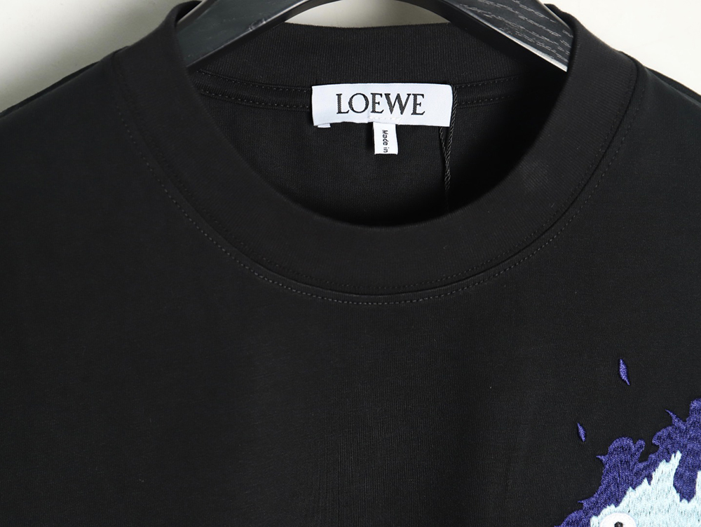 Loewe & Hals Moving Castle Joint Pocket Flame Embroidered Short Sleeve T-shirt TSK1