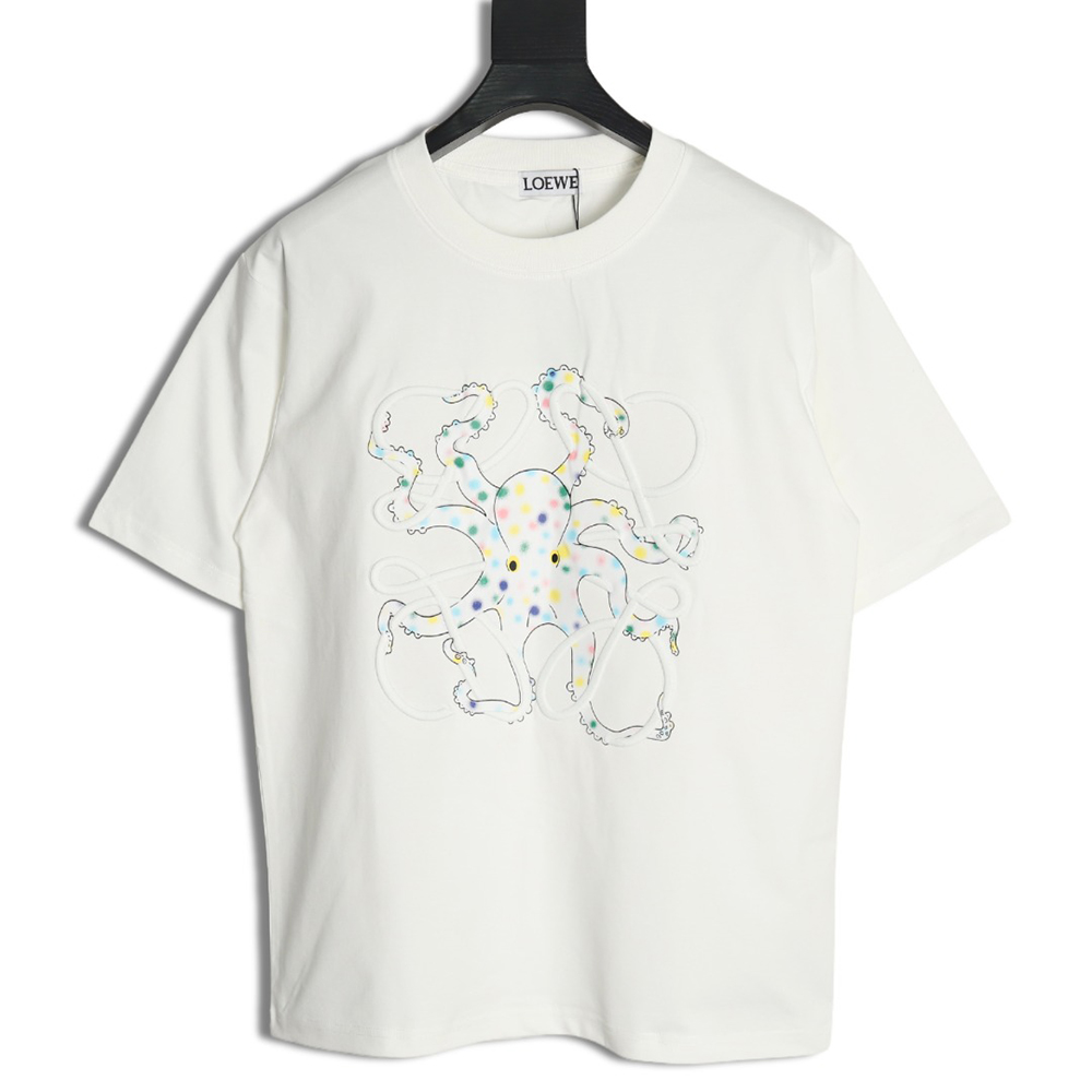 Loewe Octopus print and Anagram embroidered short-sleeved T-shirt