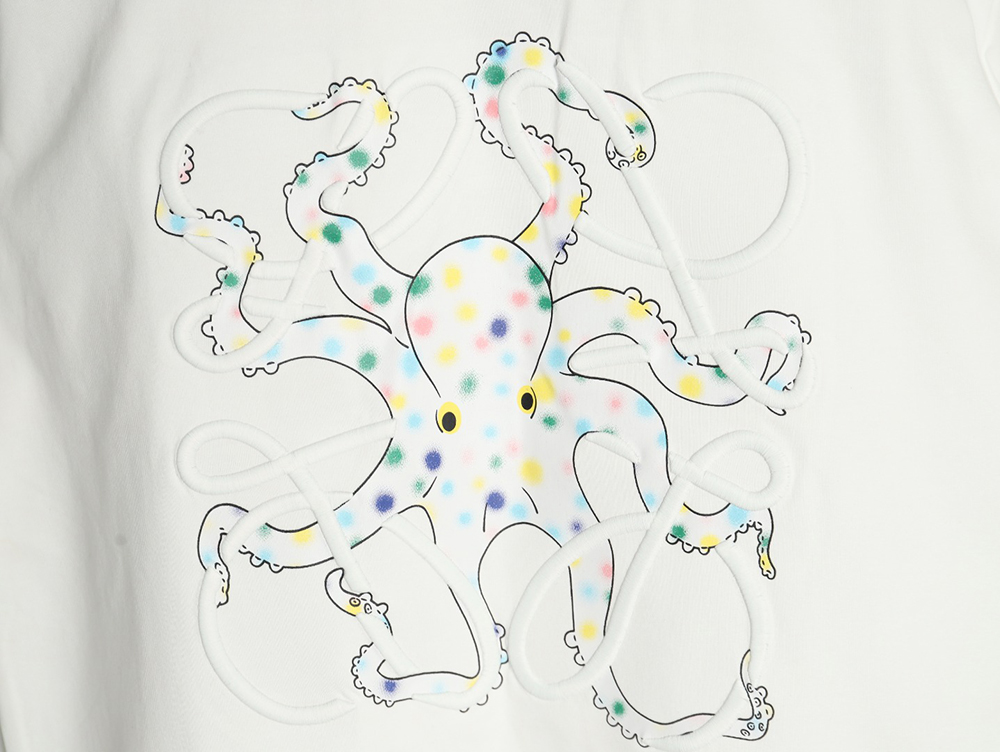 Loewe Octopus print and Anagram embroidered short-sleeved T-shirt