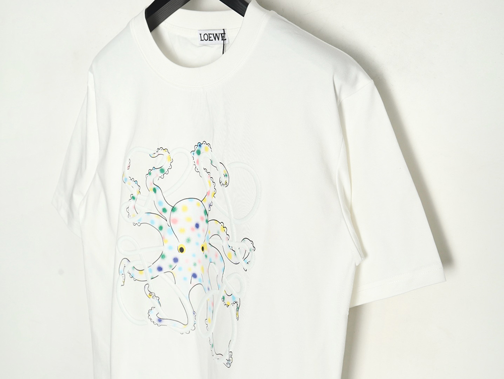 Loewe Octopus print and Anagram embroidered short-sleeved T-shirt