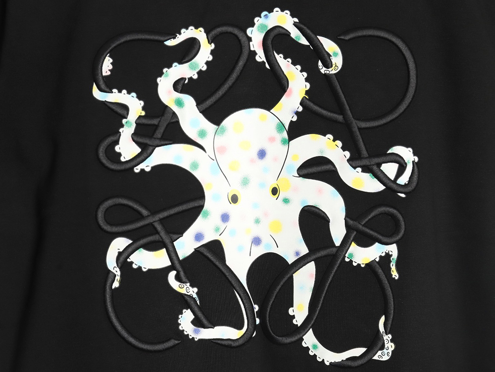 Loewe Octopus print and Anagram embroidered short-sleeved T-shirt TSK1