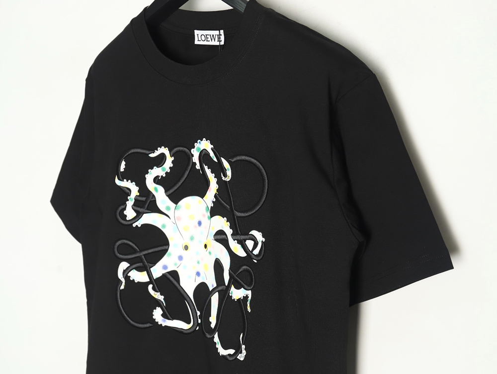 Loewe Octopus print and Anagram embroidered short-sleeved T-shirt TSK1