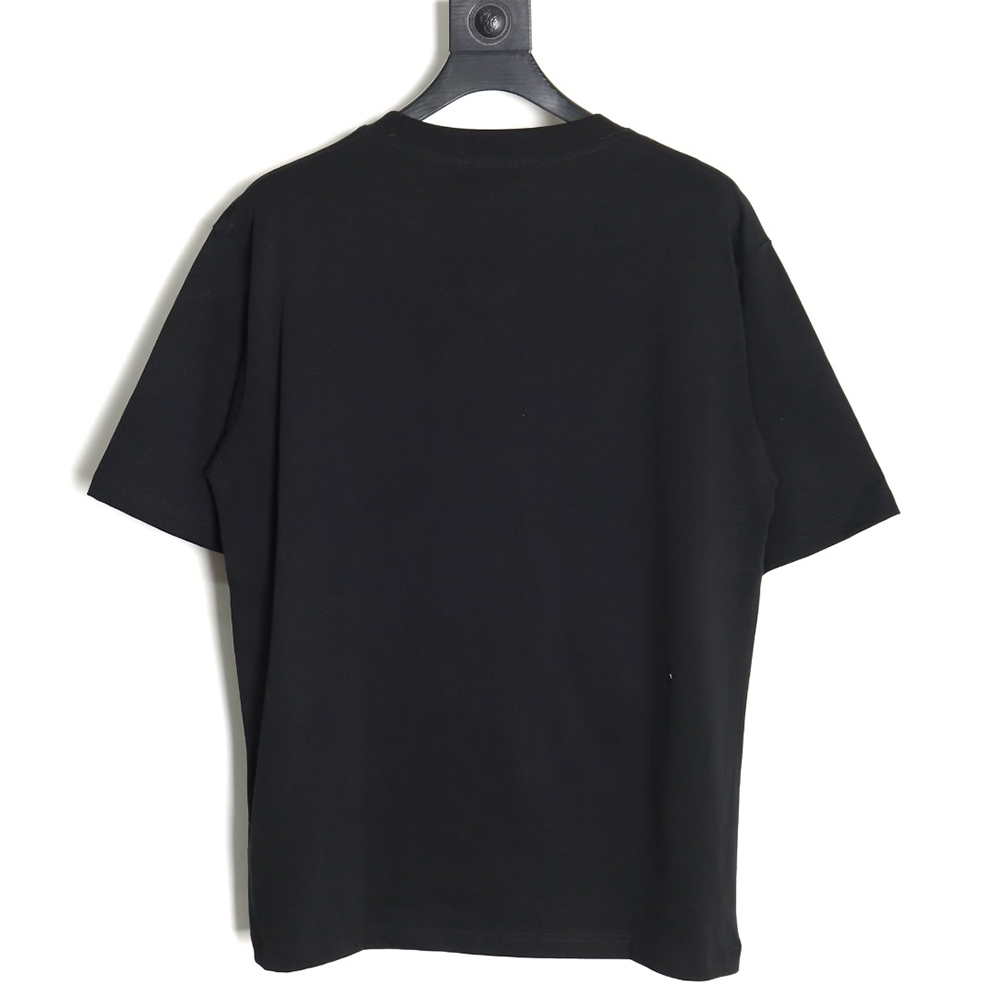 Prada Neckline Metal Triangle Logo Short Sleeve T-Shirt TSK1