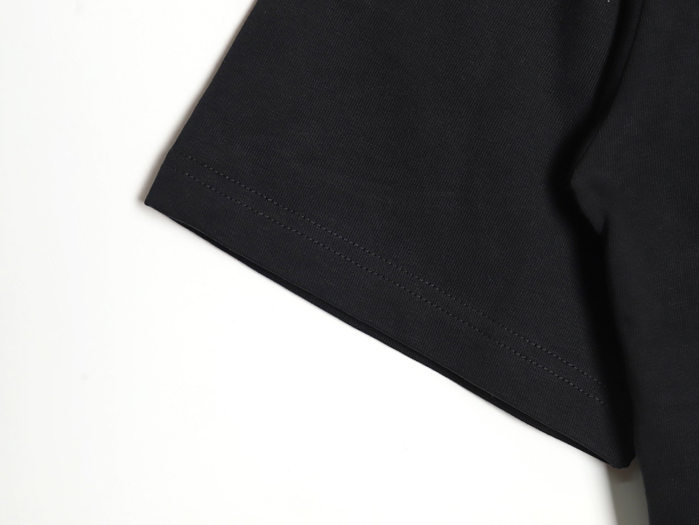 Prada Neckline Metal Triangle Logo Short Sleeve T-Shirt TSK1