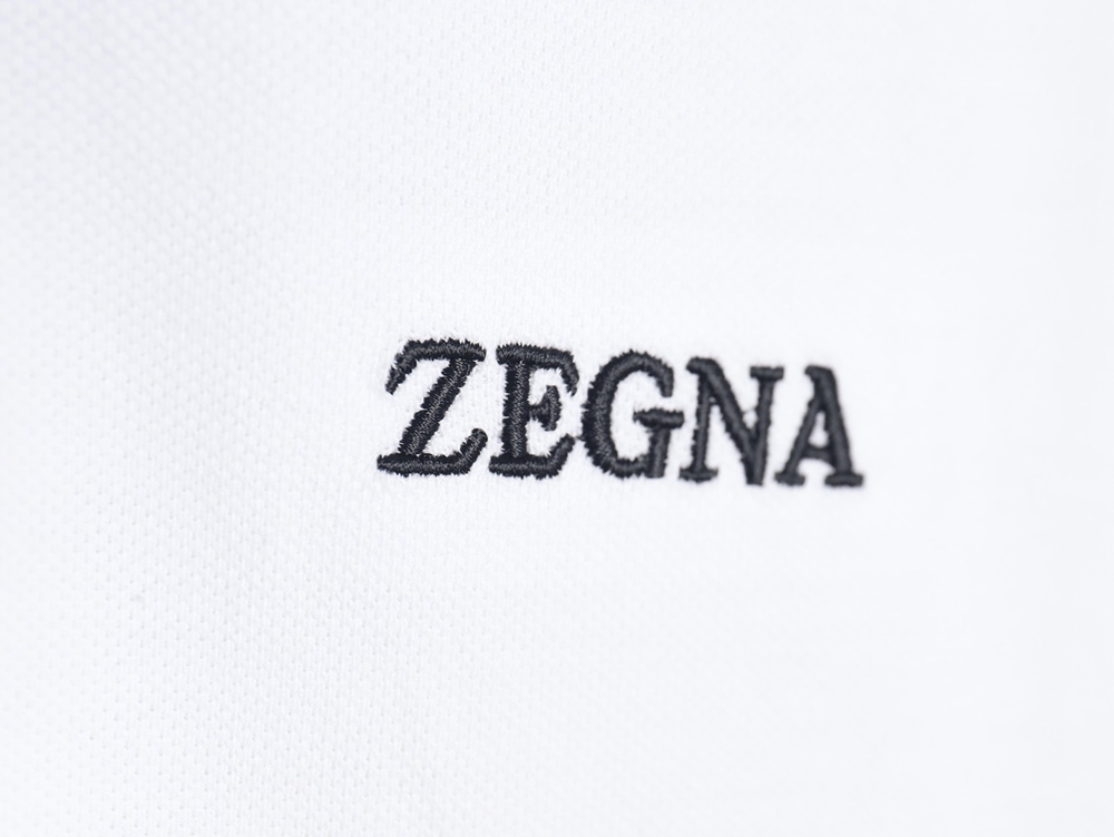Zegna classic chest letter embroidered polo shirt