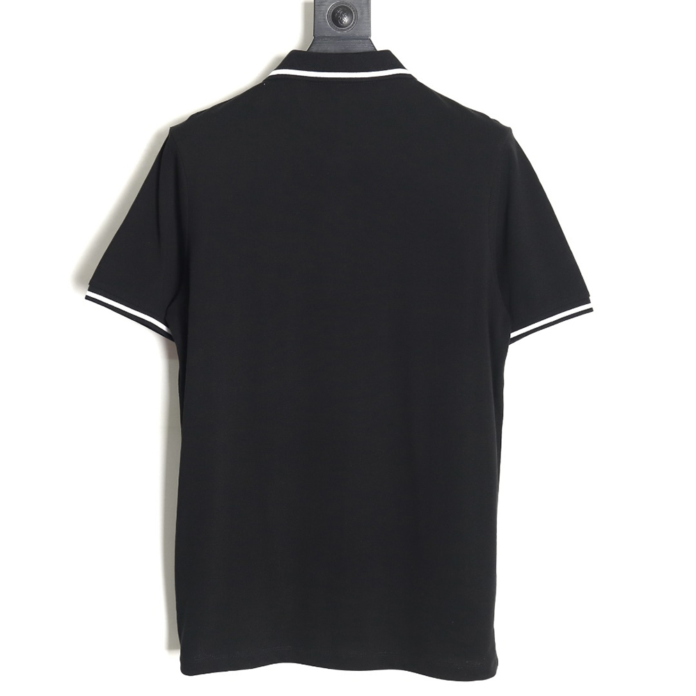 Zegna classic chest letter embroidered polo shirt TSK2