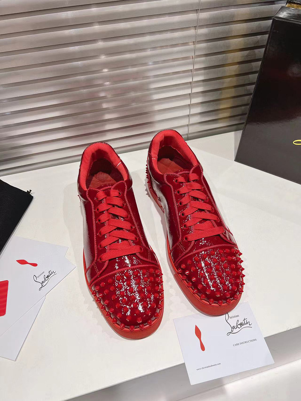 Christian Louboutin Louis Junior P Pik Pik Strass Sneakers