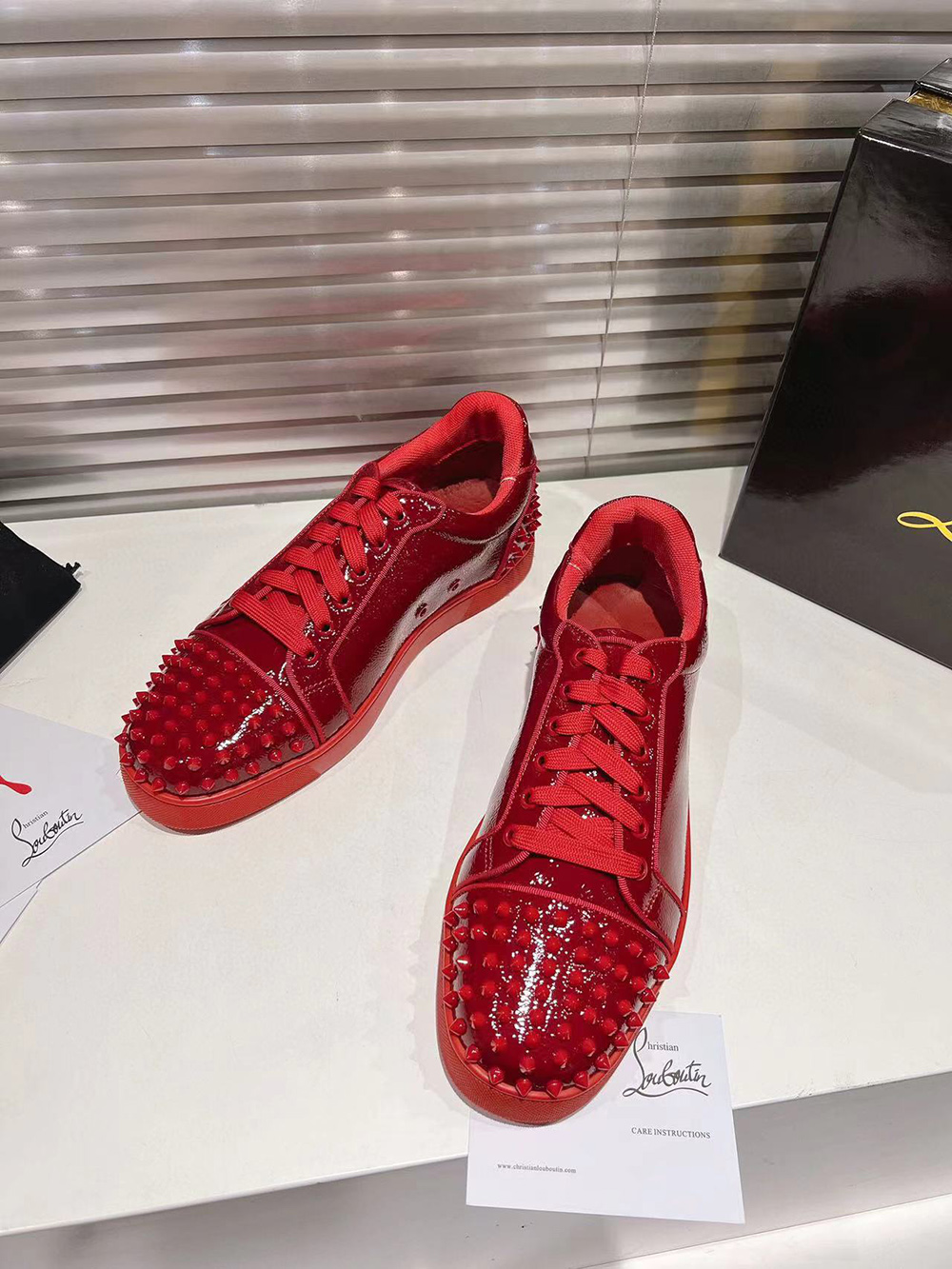 Christian Louboutin Louis Junior P Pik Pik Strass Sneakers