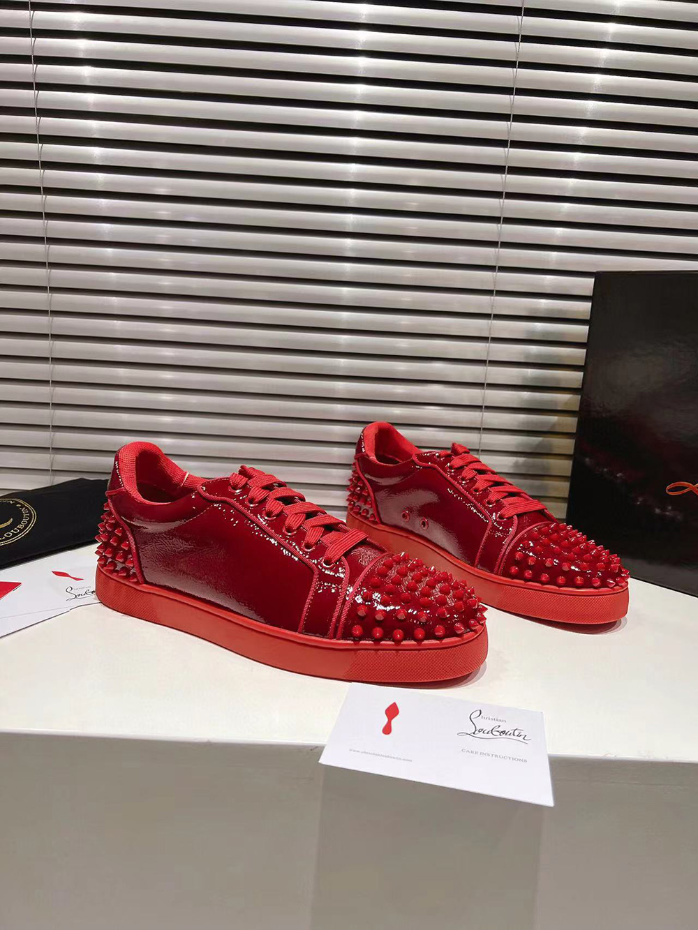 Christian Louboutin Louis Junior P Pik Pik Strass Sneakers