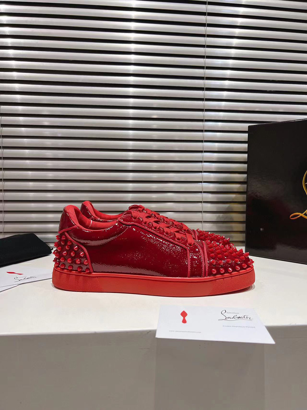 Christian Louboutin Louis Junior P Pik Pik Strass Sneakers