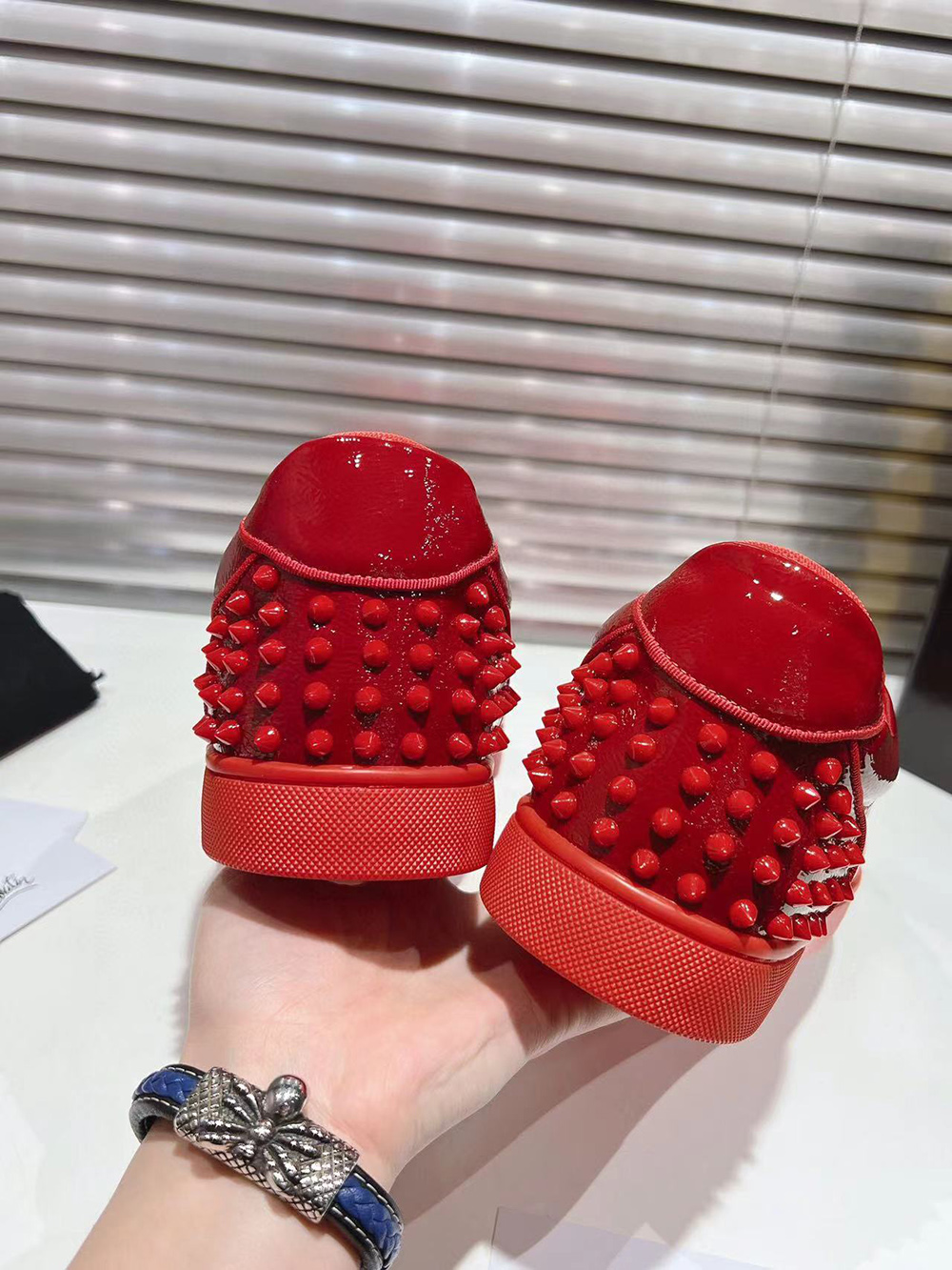 Christian Louboutin Louis Junior P Pik Pik Strass Sneakers