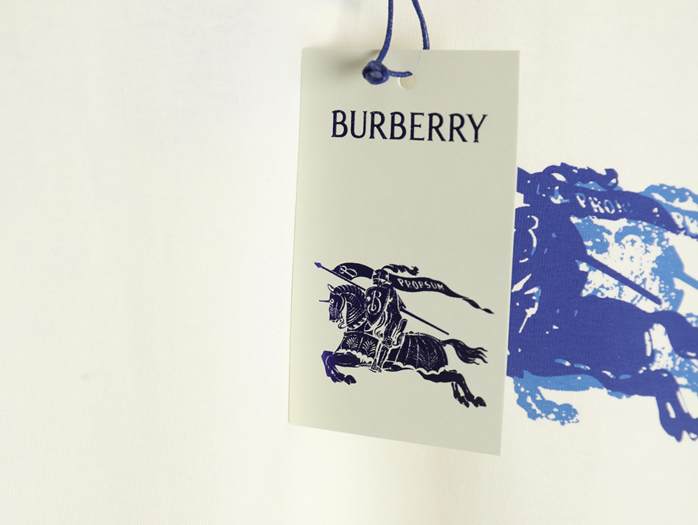 Burberry blue label war horse print round neck short sleeves