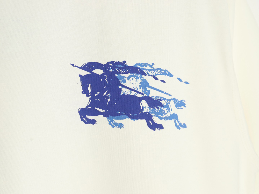 Burberry blue label war horse print round neck short sleeves