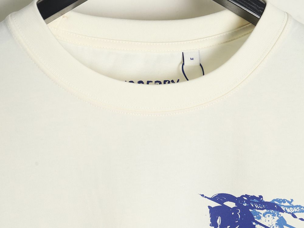 Burberry blue label war horse print round neck short sleeves