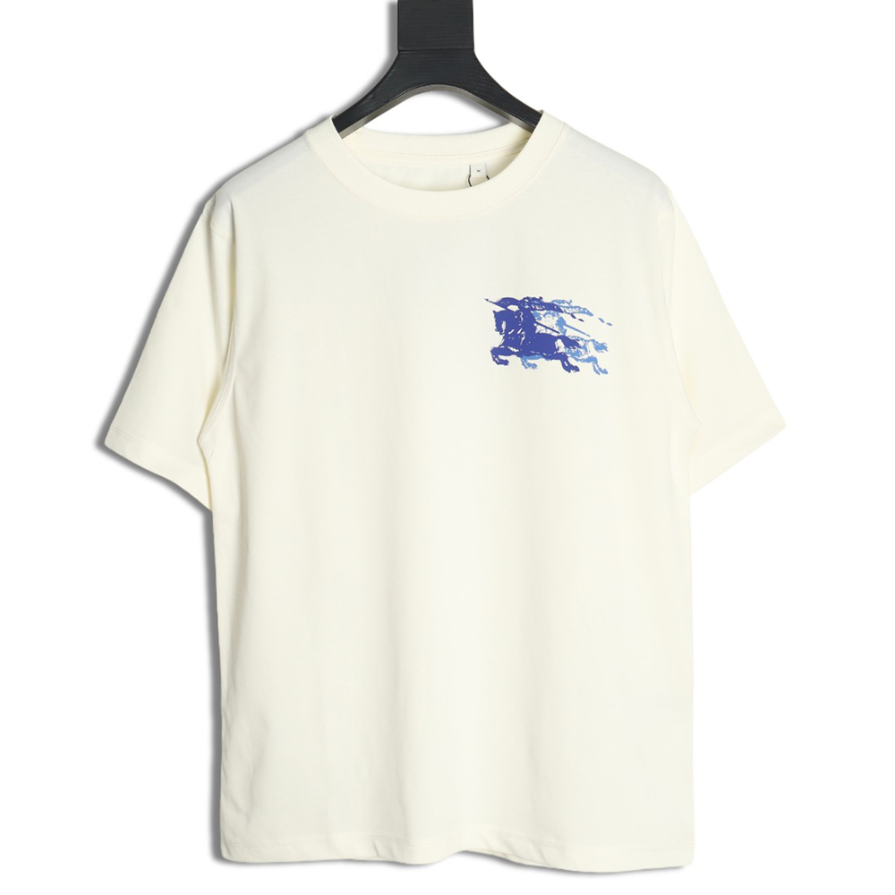 Burberry blue label war horse print round neck short sleeves