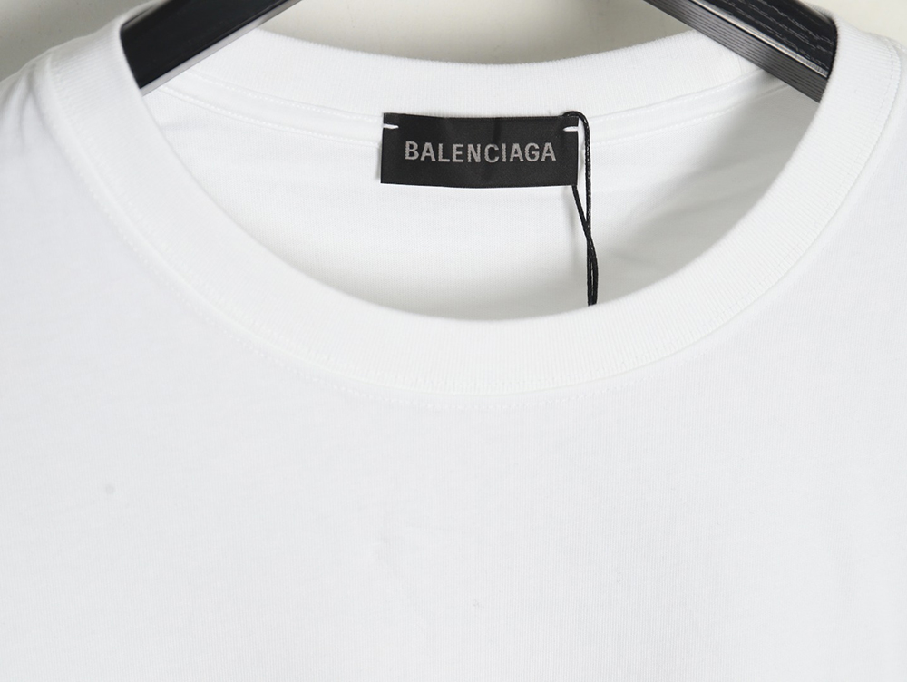 Balenciaga Yellow Tape Double B Letter Short Sleeve