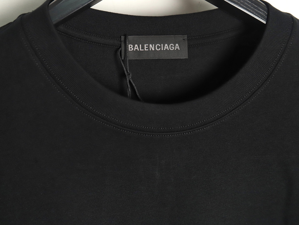 Balenciaga Yellow Tape Double B Letter Short Sleeve TSK1