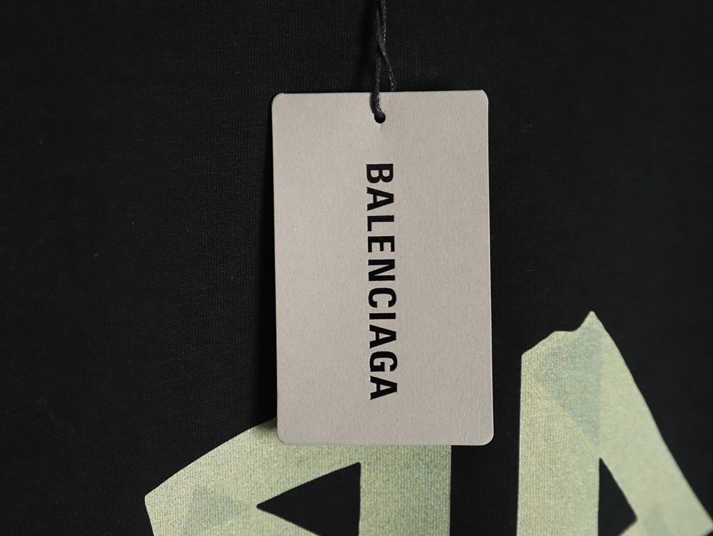 Balenciaga Yellow Tape Double B Letter Short Sleeve TSK1