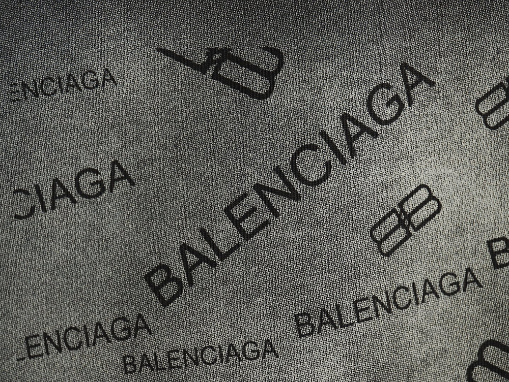 Balenciaga gradient letter logo short sleeve