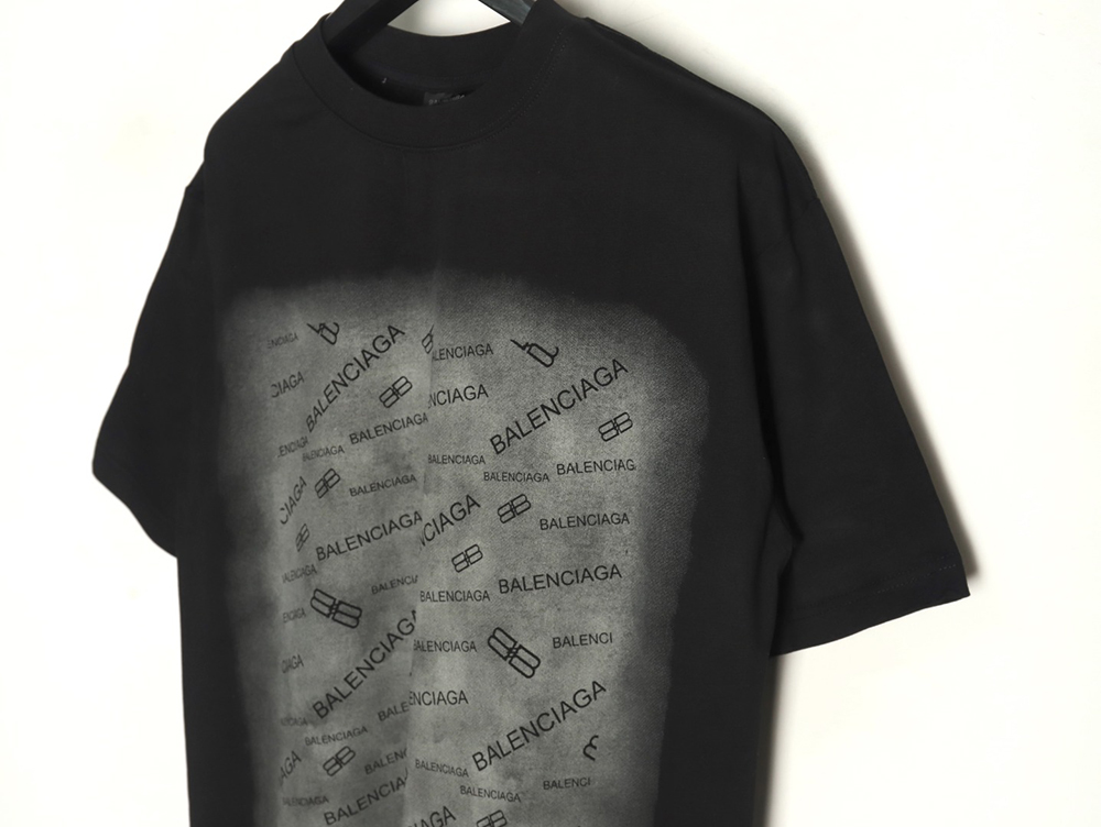 Balenciaga gradient letter logo short sleeve