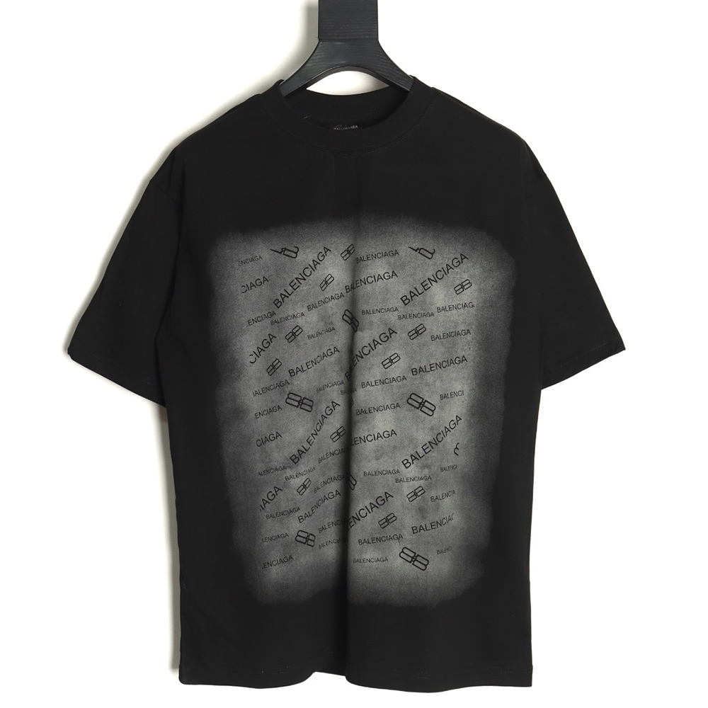 Balenciaga gradient letter logo short sleeve