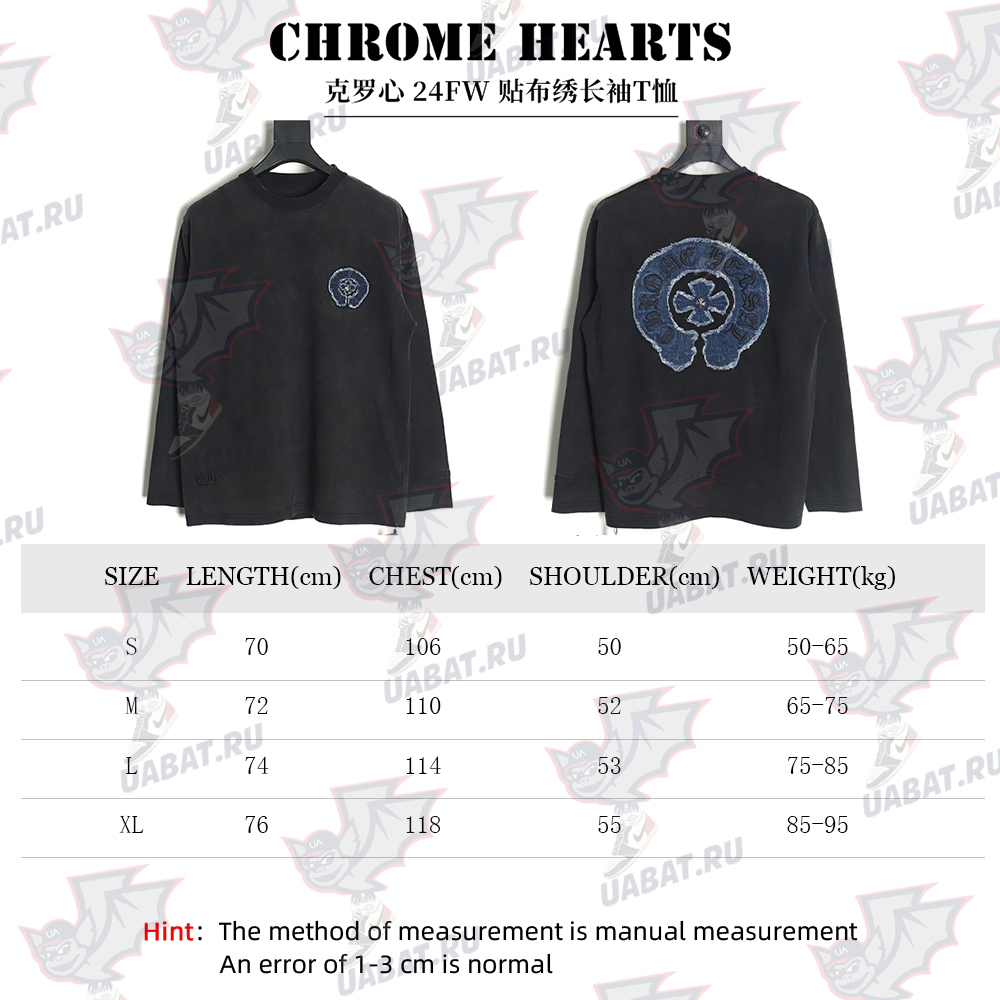 Chrome Hearts Patch Embroidered Long Sleeve T-Shirt