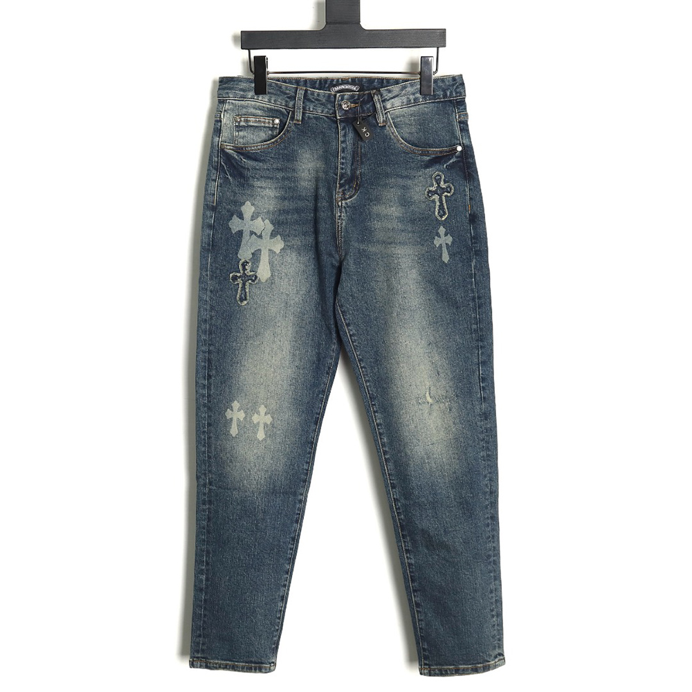 Chrome Heart Classic Cross Denim Pants