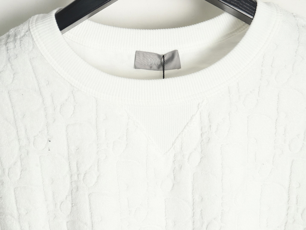 Dior classic jacquard full-print lettering short-sleeved T-shirt