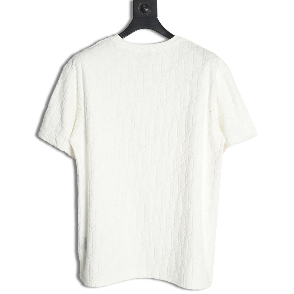 Dior classic jacquard full-print lettering short-sleeved T-shirt