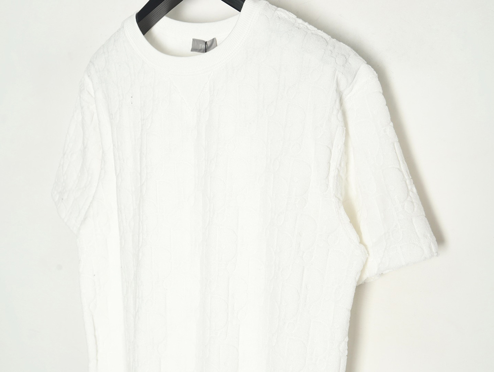Dior classic jacquard full-print lettering short-sleeved T-shirt