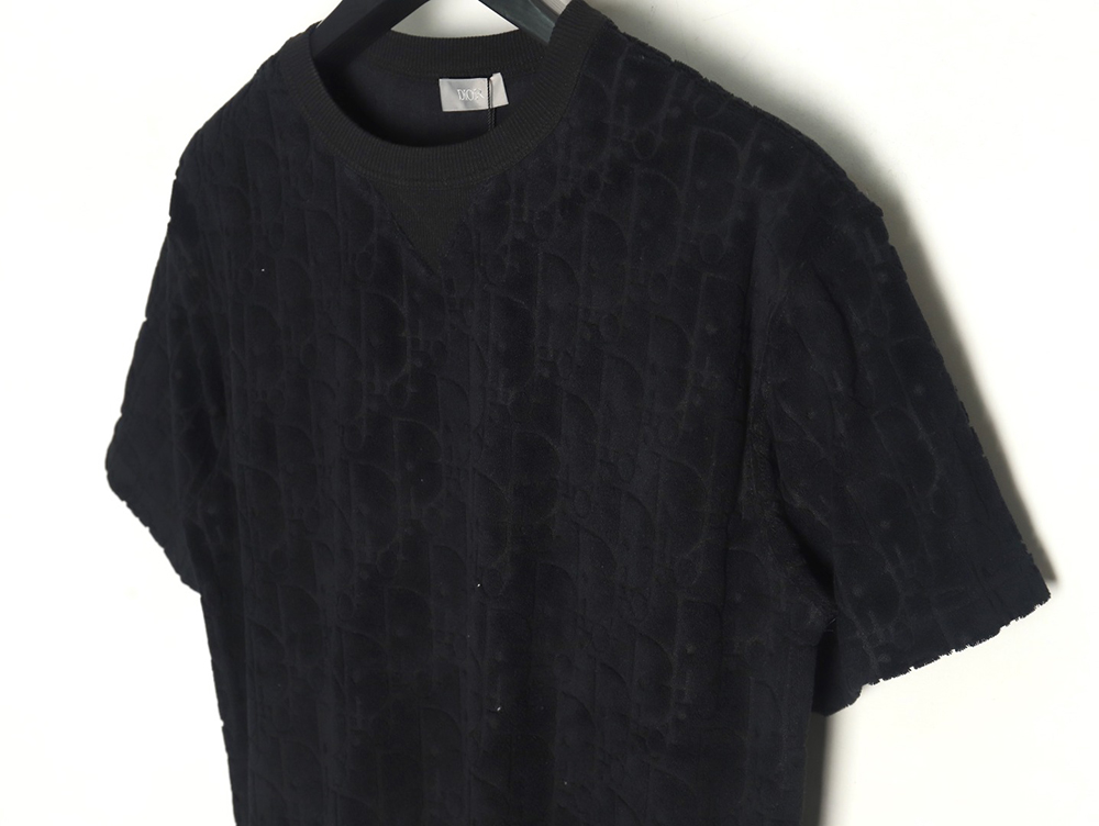 Dior classic jacquard full-print lettering short-sleeved T-shirt TSK1