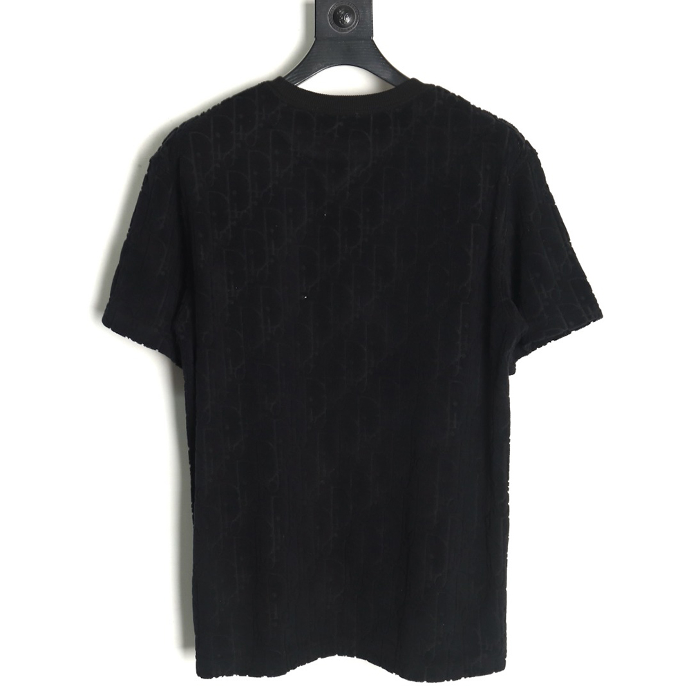 Dior classic jacquard full-print lettering short-sleeved T-shirt TSK1