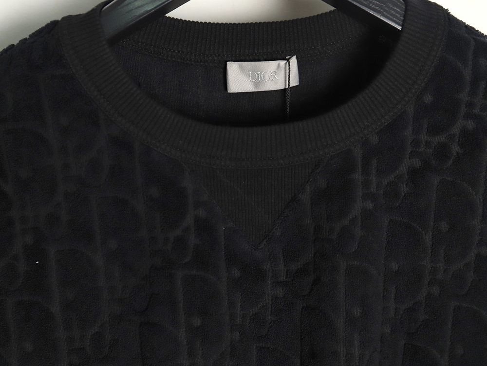 Dior classic jacquard full-print lettering short-sleeved T-shirt TSK1