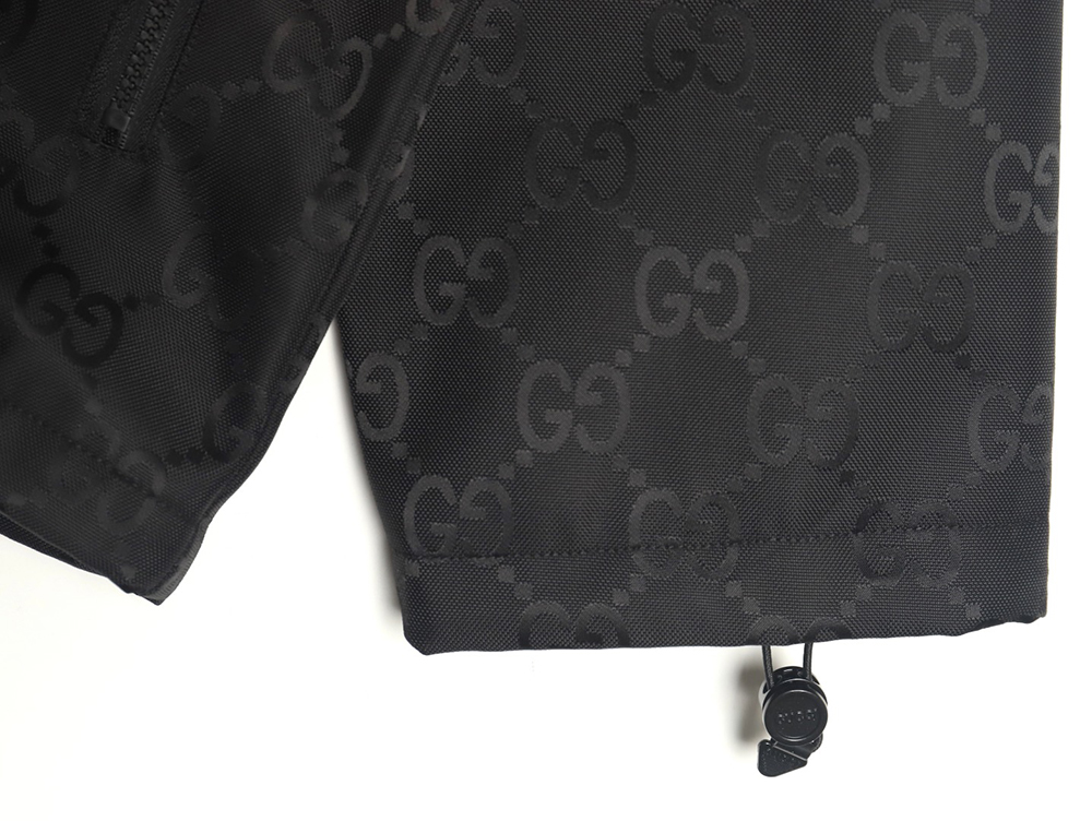 Gucci red and green webbing hooded trench coat