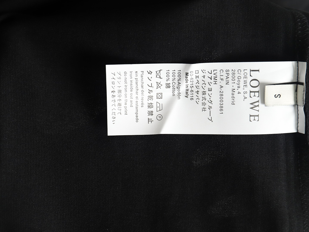 Loewe Pocket Logo Embroidered Short Sleeve T-Shirt TSK1