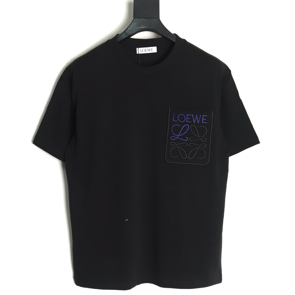 Loewe Pocket Logo Embroidered Short Sleeve T-Shirt TSK1