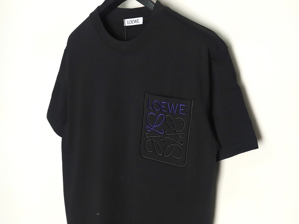 Loewe Pocket Logo Embroidered Short Sleeve T-Shirt TSK1