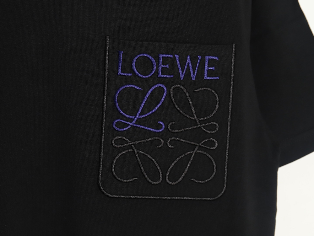 Loewe Pocket Logo Embroidered Short Sleeve T-Shirt TSK1