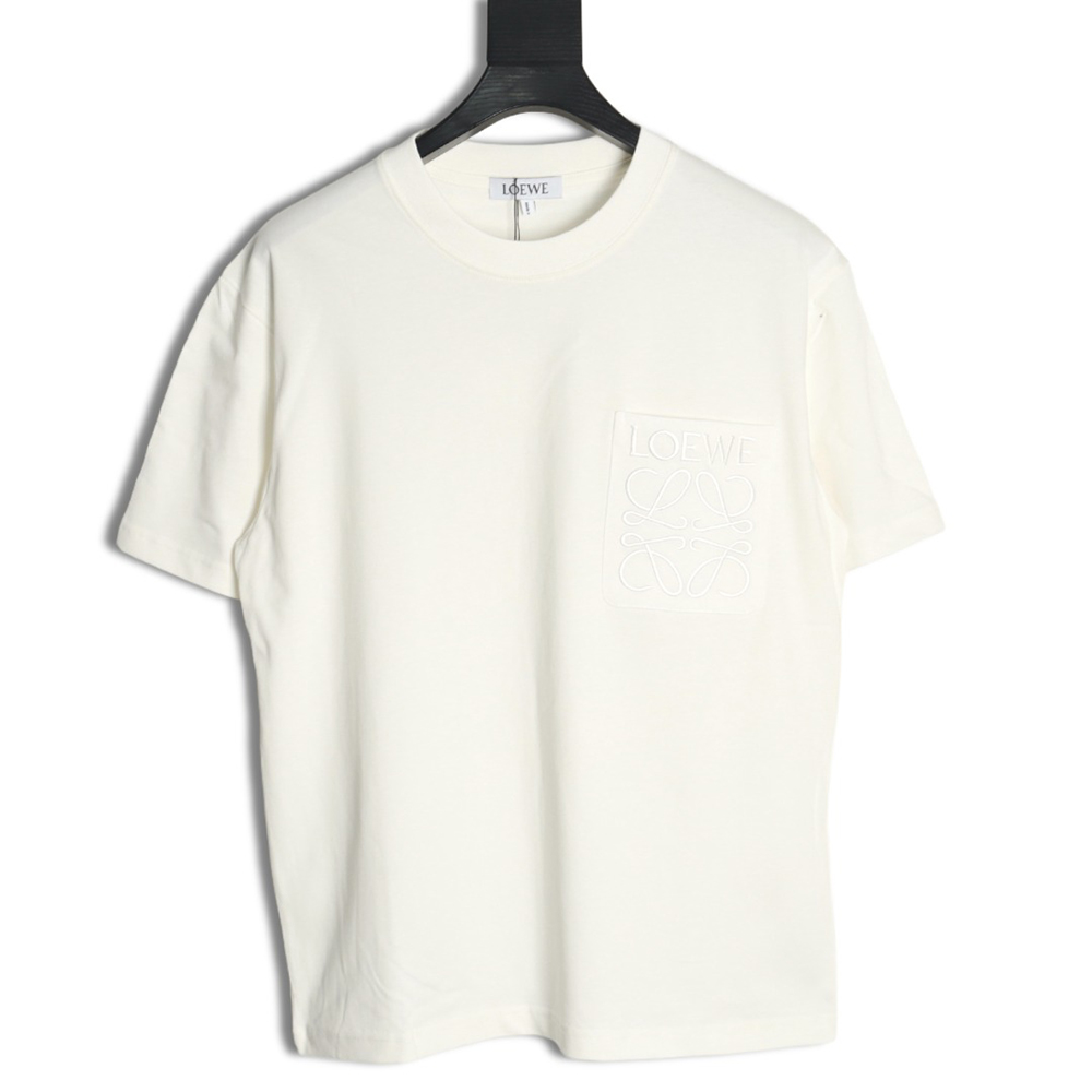 Loewe Pocket Logo Embroidered Short Sleeve T-Shirt TSK2