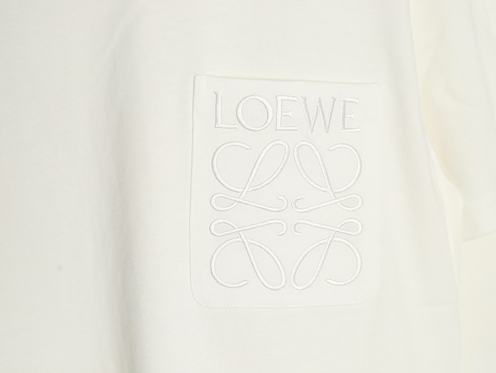Loewe Pocket Logo Embroidered Short Sleeve T-Shirt TSK2
