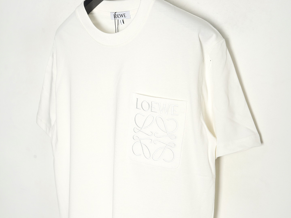 Loewe Pocket Logo Embroidered Short Sleeve T-Shirt TSK2