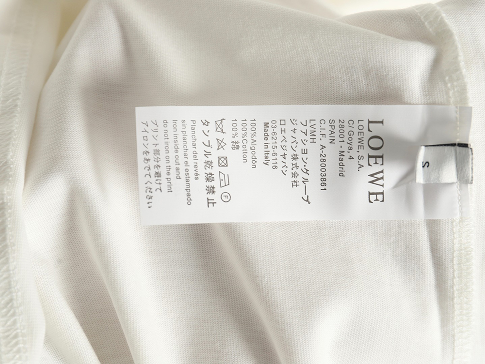 Loewe Pocket Logo Embroidered Short Sleeve T-Shirt TSK2
