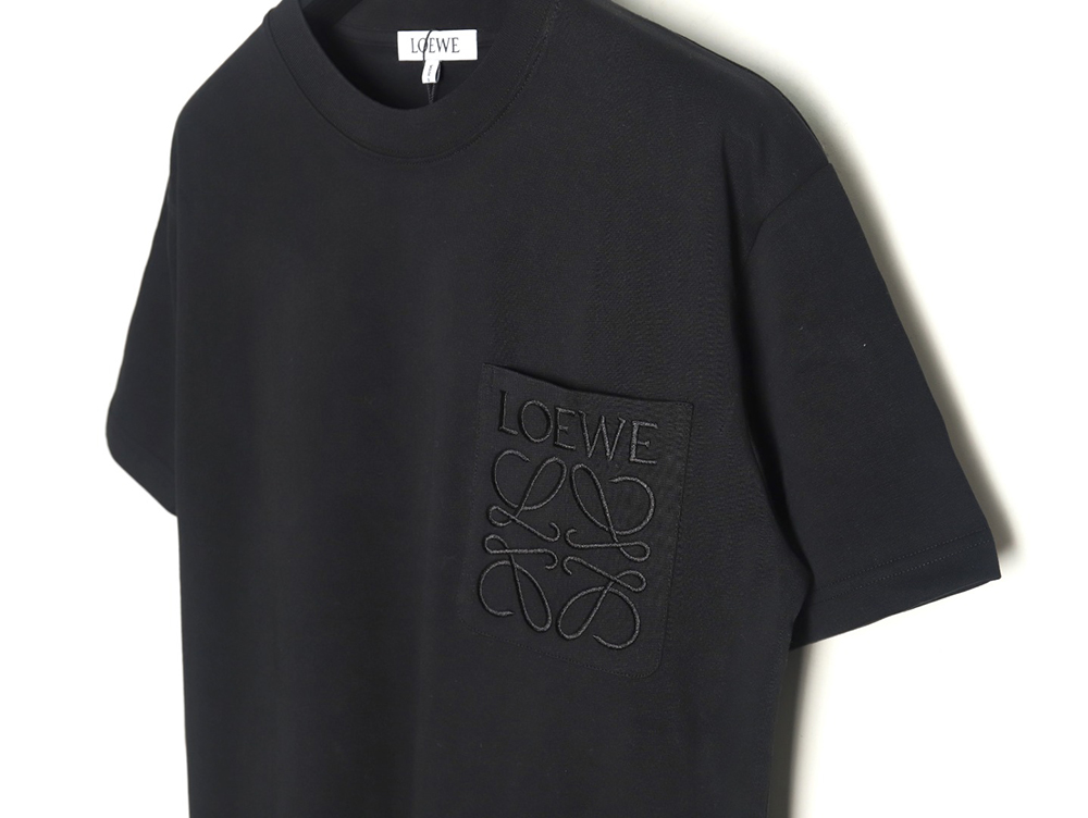 Loewe Pocket Logo Embroidered Short Sleeve T-Shirt TSK3
