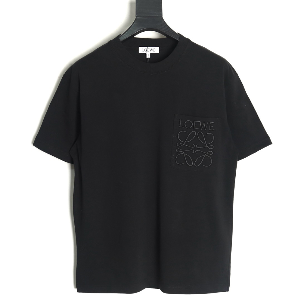 Loewe Pocket Logo Embroidered Short Sleeve T-Shirt TSK3