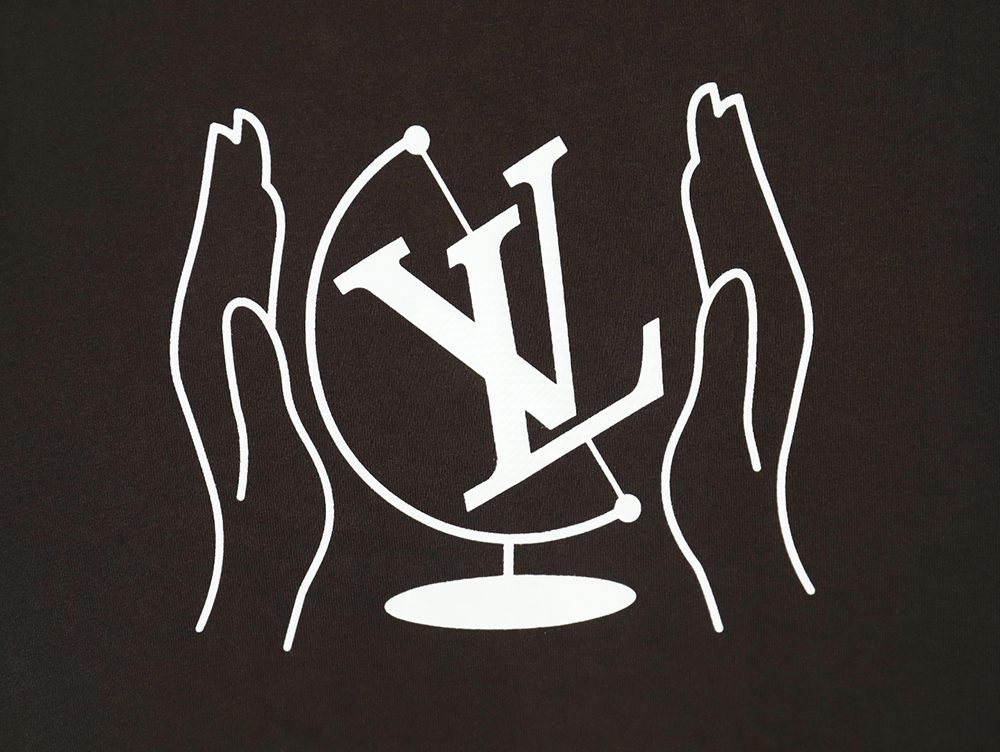 Louis Vuitton horizontal line logo print short sleeve T-shirt