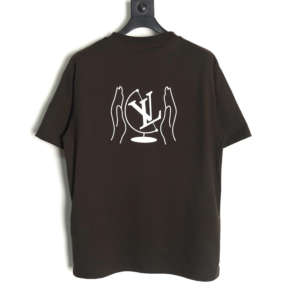 Louis Vuitton horizontal line logo print short sleeve T-shirt
