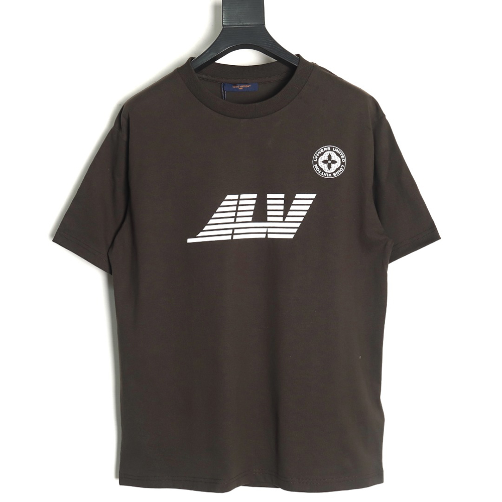 Louis Vuitton horizontal line logo print short sleeve T-shirt