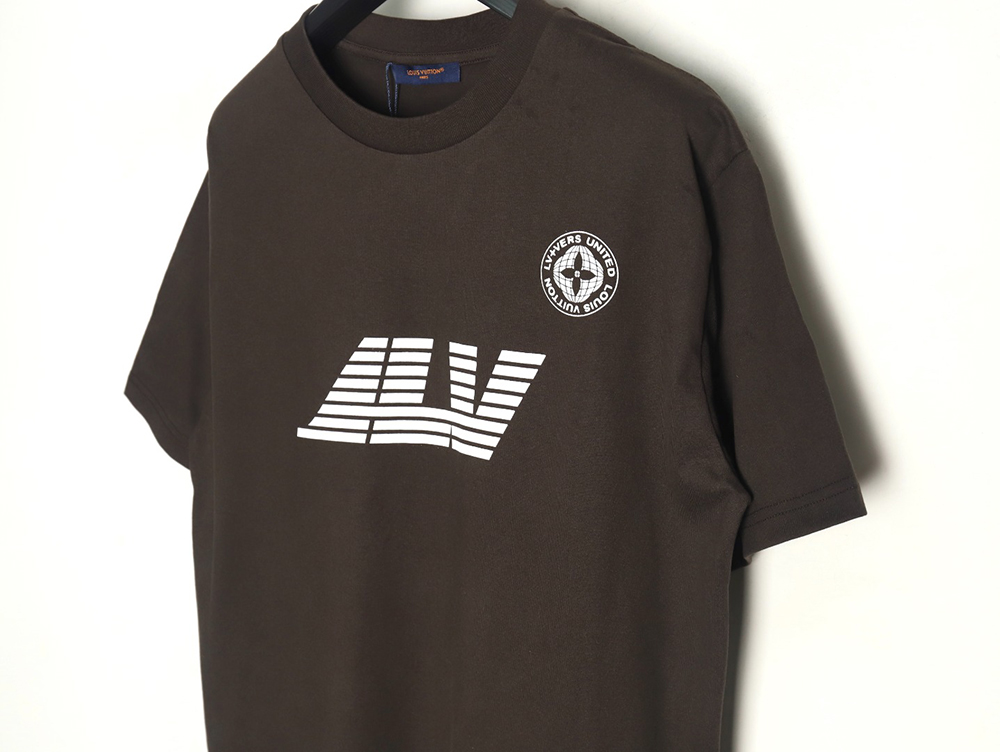 Louis Vuitton horizontal line logo print short sleeve T-shirt