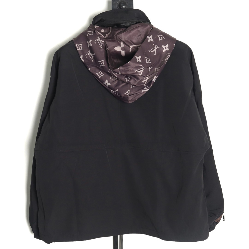 Louis Vuitton monogram patchwork trench coat zipper jacket